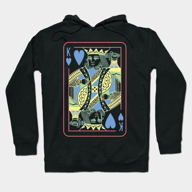 King of Hearts Night Mode Hoodie by inotyler